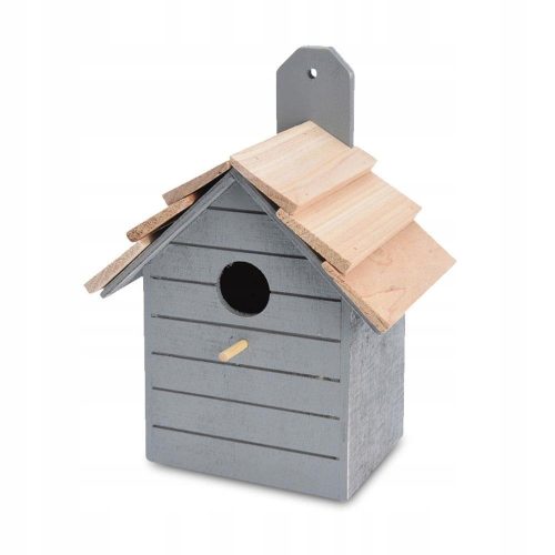  Birdhouse home decoration made of gray wood