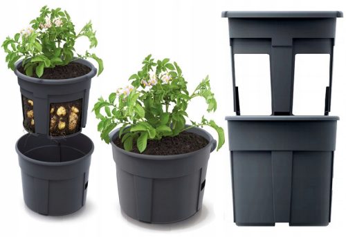  Prosperplast flowerpot 29.5 cm x 29.5 x 23.6 cm diameter 29.5 cm plastic black