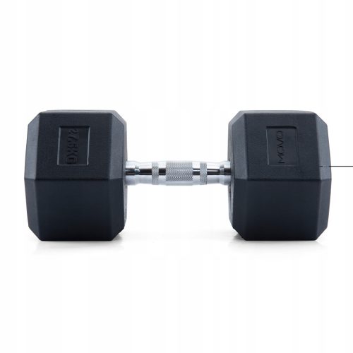  HEX DUMBBELL rubberized hexagonal 27.5 kg DUMBBELL