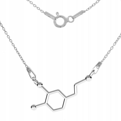  DOPAMINE SILVER NECKLACE CHEMICAL FORMULA SILVER