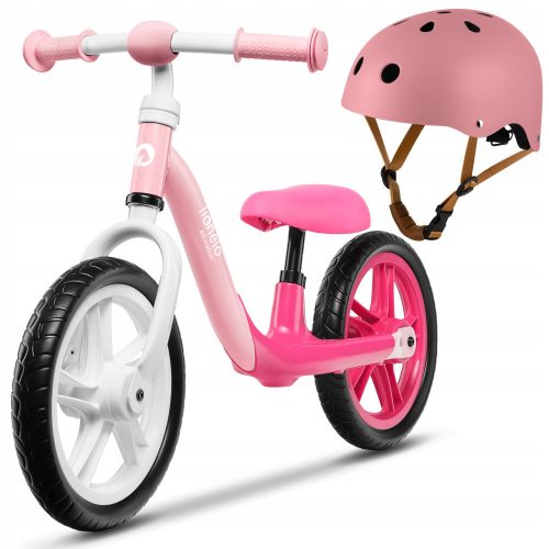  Lionelo Alex balance bike 12" white, pink + children's helmet for a scooter bike, size S 50-56 cm from 2 years Lionelo helmet