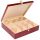 Food Container Creative Deco Burgundy Lacquer Wood Tea Box, Wood, 12 Compartments