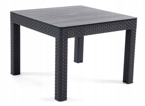 Table de jardin et terrasse - Table plastique Allibert, carrée, 59 x 59 x 43 cm