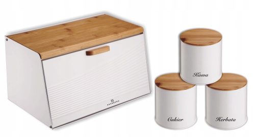 Bread box Edenberg Cosmic bread box set, white bamboo