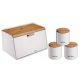 Bread box Edenberg Cosmic bread box set, white bamboo