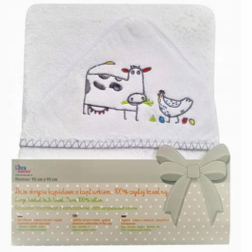  Libra-Babies Hooded Blanket 95 x 95 cm Blue