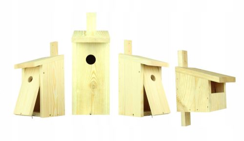  Set of 4 birdhouses, type A A1 BP, raw