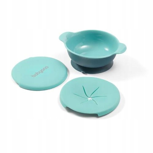  BABYONO SNACK BOWL WITH LID AND SUCTION CUP FOR CHILDREN