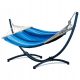 Garden and terrace hammocks Hammock with pole Potenza beige and brown 220 kg 350 x 160