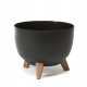  Flowerpot Lamela 40 cm x 40 x 25 cm Diameter 40 cm Plastic black