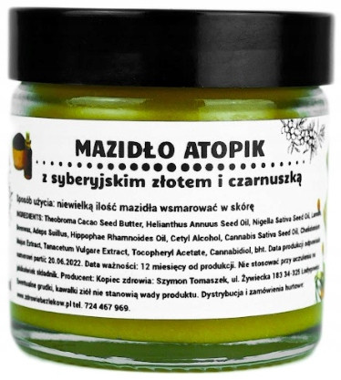 Atopik Natural Healing Balm with Siberian Oils and Black Seed - 60ml Glass Jar