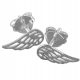  VERSIL earrings studs feathers openwork SILVER 925