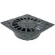 Cast iron garage grate with siphon for DN110 pipe