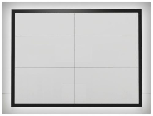 Bathroom mirror wall mirror Galakor, rectangular, metal frame, 80 x 60 mm