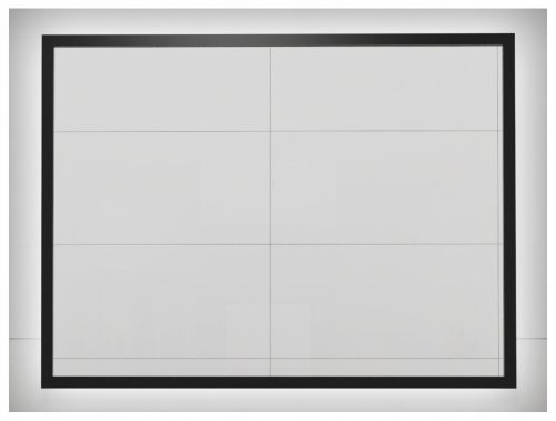 Bathroom mirror wall mirror Galakor, rectangular, metal frame, 80 x 60 mm