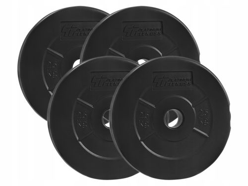  PLATINUM FITNESS WEIGHT SET 10KG BITUMEN WEIGHT 29MM BITUMEN