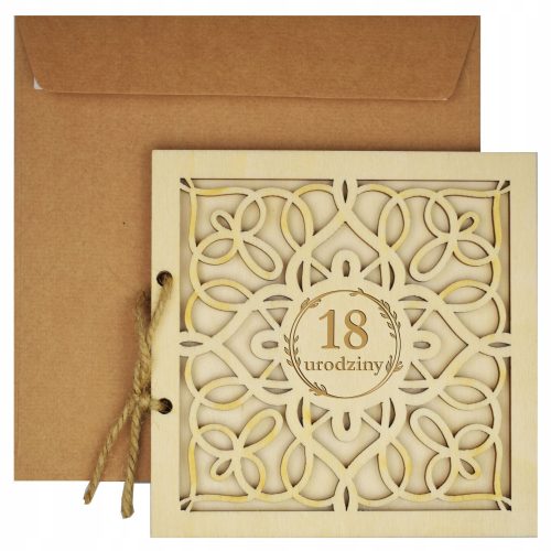 Cool, funny gadgets wooden birthday card for the 18th birthday