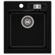 Moderno Martha single-bowl sink, black granite