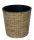  OTE flowerpot, 33.5 cm x 25 x 31 cm, diameter 33 cm, plastic in brown and beige tones