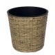  OTE flowerpot, 33.5 cm x 25 x 31 cm, diameter 33 cm, plastic in brown and beige tones