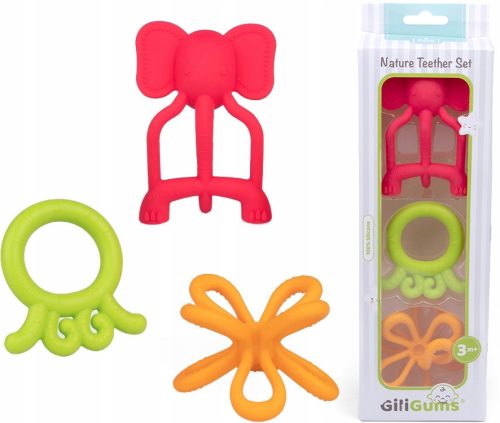  GiliGums orthodontic teether, multi-colored silicone