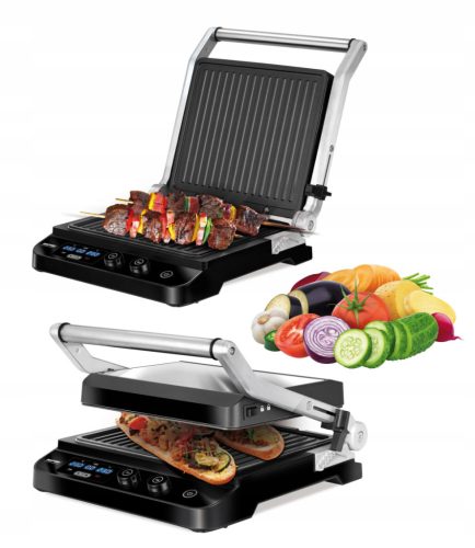 Electric Grill - Contact Electric Grill MPM MGR-11M silver/grey 2000 W