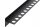 Linear drain glass mosaic sloping edge strip, matt black, 120 cm