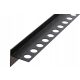 Linear drain glass mosaic sloping edge strip, matt black, 120 cm