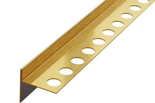 Linear Drain Glass Mosaic Beveled Edge Strip, Matt Gold, 120 cm