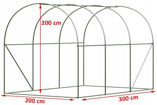 Polytunnel, panneaux en plastique Polytunnel 6 m² 3 x 2 cm vert