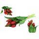 Artificial Flowers and Fruits Bouquet Martom Tulips 33 cm, 7 pieces, red