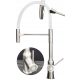 Quadron Scarlett floor-standing kitchen faucet white, silver