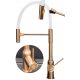 Quadron Scarlett Q Line freestanding kitchen faucet, copper white