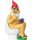 Garden figures and sculptures Garden gnome NAKED IN THE TOILET Figure decoration