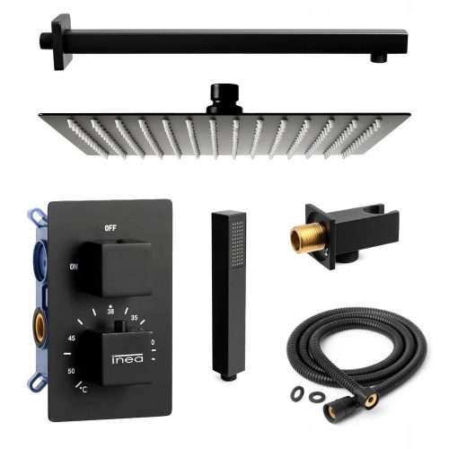 INEA BLACK black concealed shower faucet