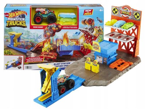  Mattel Hot Wheels Monster Trucks Blast Station HFB12 Autoschiene