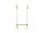wooden trapeze bar with triangular hoops