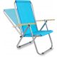 Sun loungers and garden and terrace E-Sezon deck chair, aluminium, blue and navy blue