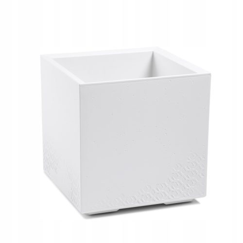  Lamela flowerpot 40 cm x 40 x 40 cm, white plastic