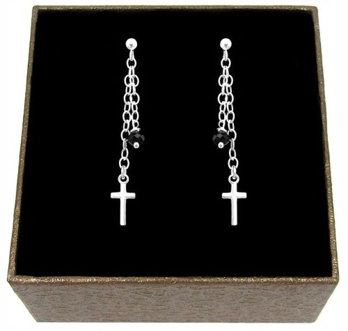  CROSS earrings made of 925 silver A34