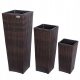  Casaria flowerpot 80 cm x 30 x 80 cm, plastic, brown and beige tones