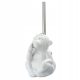 Wenko Monkey Quiet toilet brush with handle, white ceramic