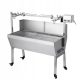  CHARCOAL GRILL ROASTING SPIT STAINLESS STEEL 870mm