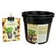  Vefi flowerpot 30 cm x 30 x 27 cm, diameter 30 cm, black plastic