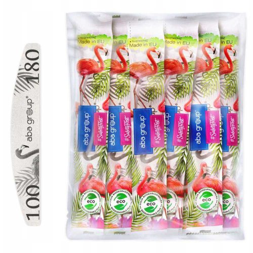  Aba Group Slim Flamingo nail files half-moon 100/180 100 pcs.