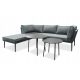 A set of garden and patio furniture Garden furniture set Contrast grey technorattan, 3 pieces.