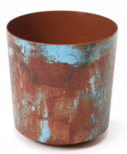  Lamela flowerpot 25 cm x 25 x 27 cm, plastic in shades of blue, orange, multi-coloured