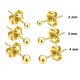  GOLD BALL EARRINGS 18 KRT SURGICAL STEEL