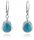  SILVER DELICATE HANGING EARRINGS WITH TURQUOISE 925