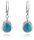 SILVER DELICATE HANGING EARRINGS WITH TURQUOISE 925
